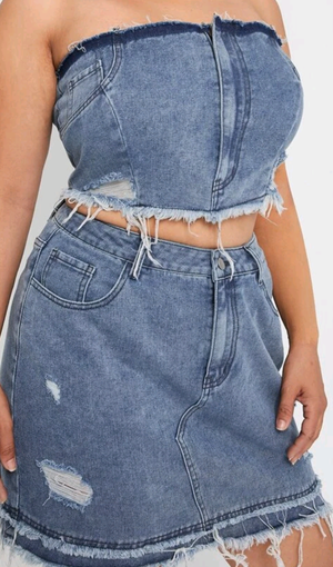 Jean skirt set